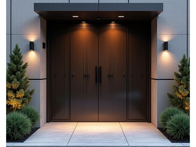 港区の高級マンションエントランスに設置された、重厚感のあるアイアン製の門扉と装飾。