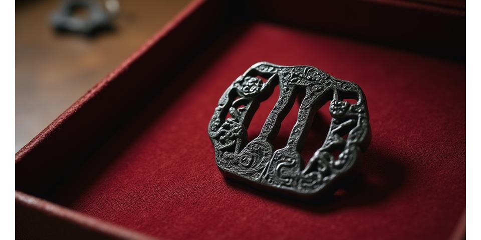 江戸時代の刀装具の精密な修復作業